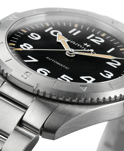 Hamilton Women's Swiss Automatic Khaki Field Expedition Stainless Steel Bracelet Watch 37mm In Silver