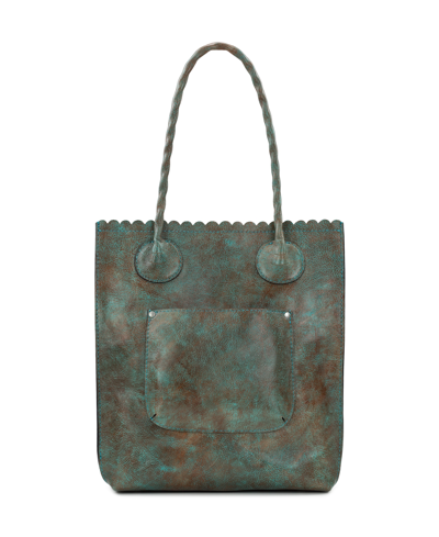 Shop Patricia Nash Cavo Tote Bag In Tooled Turquoise