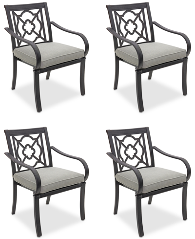 Shop Agio St Croix Outdoor 4-pc Dining Chair Bundle Set In Oyster Light Grey