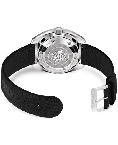 Certina Men's Swiss Automatic Ds Ph1000m Powermatic 80 Black Synthetic Strap Watch 44mm In Black