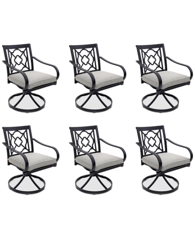 Shop Agio St Croix Outdoor 6-pc Swivel Chair Bundle Set In Oyster Light Grey