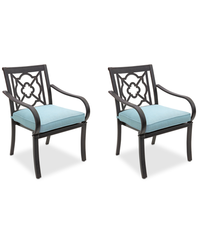 Shop Agio St Croix Outdoor 2-pc Dining Chair Bundle Set In Spa Light Blue