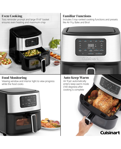 Cuisinart Air-200 Basket Airfryer In Stainless Steel  Black