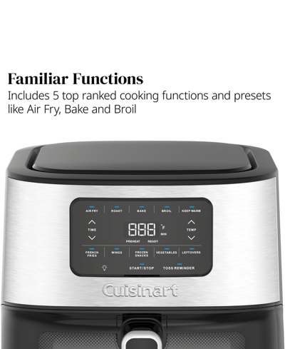 Cuisinart Air-200 Basket Airfryer In Stainless Steel  Black
