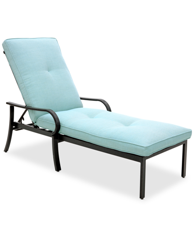 Shop Agio St Croix Outdoor Chaise In Spa Light Blue