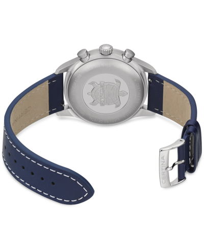 Shop Certina Men's Swiss Chronograph Ds Pilot Blue Strap Watch 43mm