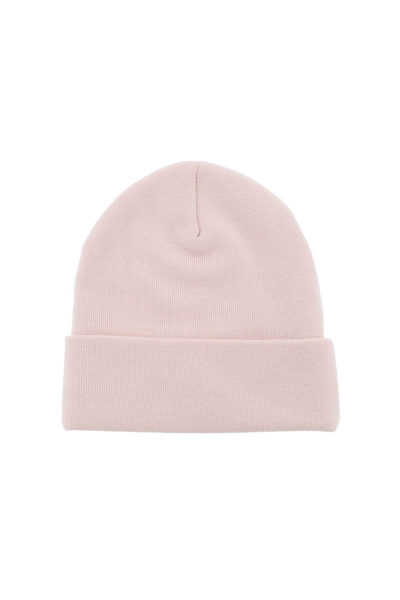Shop Palm Angels Beanie With Logo In White