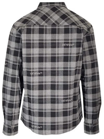Shop Off-white Check Flannel Shirt In Multicolor