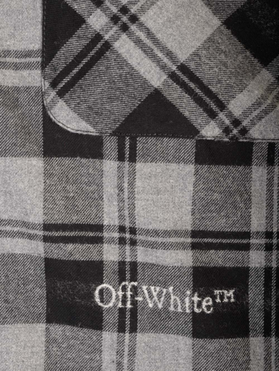 Shop Off-white Check Flannel Shirt In Multicolor