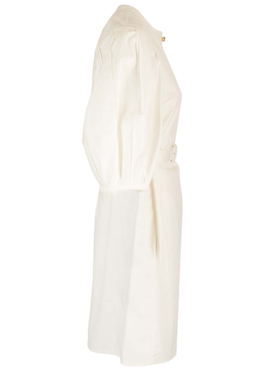 Shop Chloé Cotton Poplin Shirt Dress In White