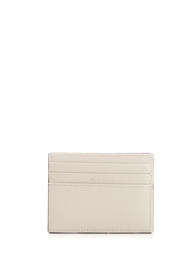 Shop Etro 6 Slots Card Case In White