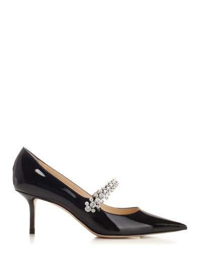 Shop Jimmy Choo Bing Mules In Black Patent Leather