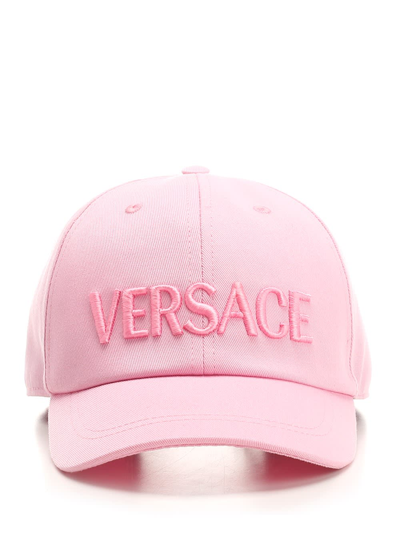 Shop Versace Baseball Hat In Rose