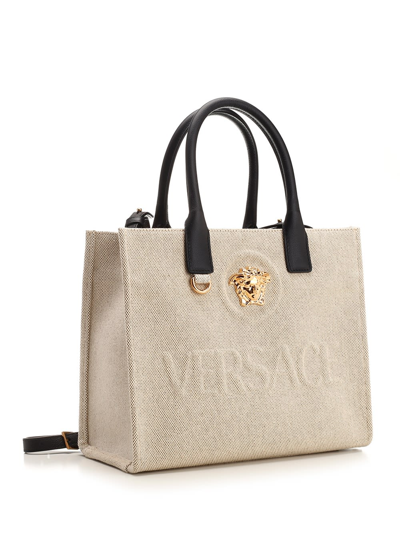 Shop Versace La Medusa Small Bag In White