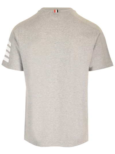 Shop Thom Browne Gray Short-sleeved T-shirt In Grey