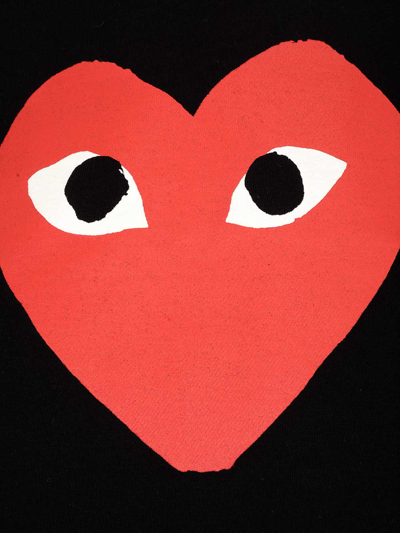 Shop Comme Des Garçons Play Heart T-shirt In Black