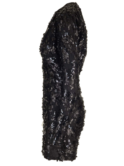 Shop Rotate Birger Christensen Sequined Mini Dress In Black
