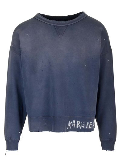 Shop Maison Margiela Organic Cotton Sweatshirt In Violet