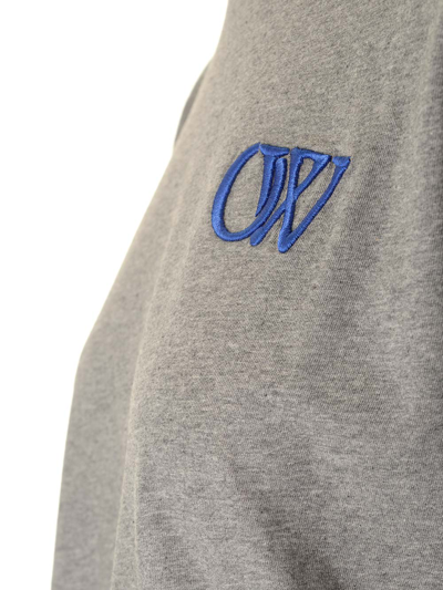 Off-white Gray Ow Basic T-shirt In Grey