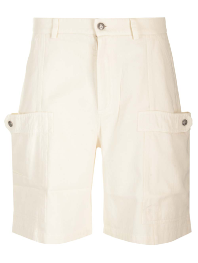 Shop Palm Angels Maxi Pockets Bermuda In White