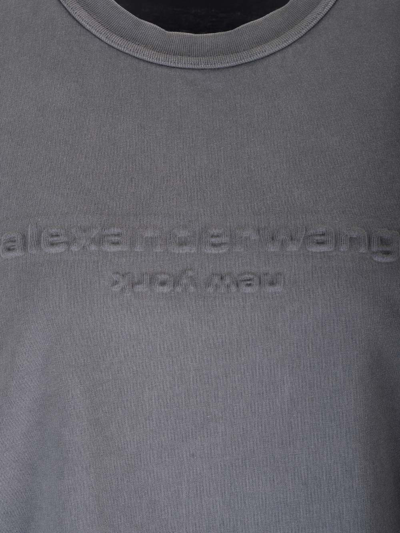 Shop Alexander Wang Grey Cotton T-shirt