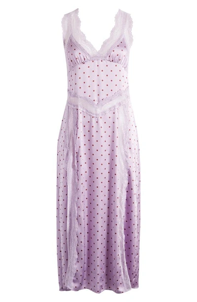Shop Free People Bad For You Print Lace Nightgown In Petal Combo
