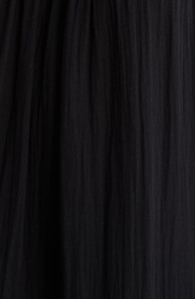 Caslon Ruffle Tiered Cotton Maxi Dress In Black
