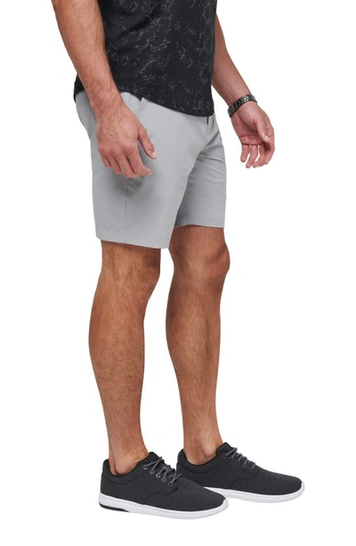 Shop Travis Mathew Open To Close Tech Chino Shorts In Heather Sleet