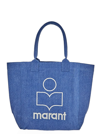 Shop Isabel Marant Yenky Tote Bag In Blue