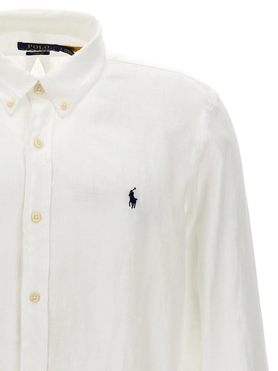 Shop Polo Ralph Lauren Logo Embroidery Shirt Shirt, Blouse White