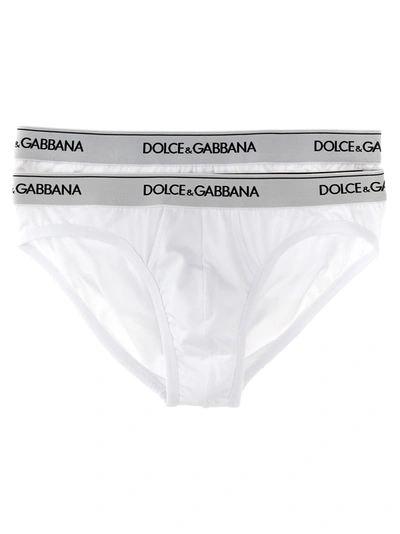 Shop Dolce & Gabbana Midi Brief Underwear, Body White