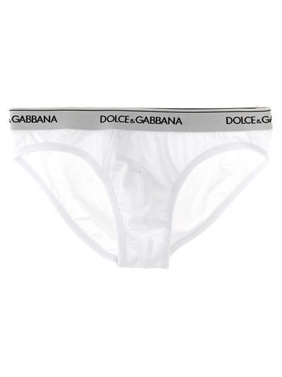 Shop Dolce & Gabbana Midi Brief Underwear, Body White