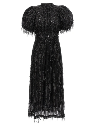 Shop Rotate Birger Christensen Sequin Midi Dress Dresses Black