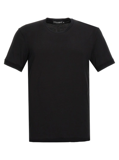 Shop Dolce & Gabbana Stretch Jersey T-shirt Black