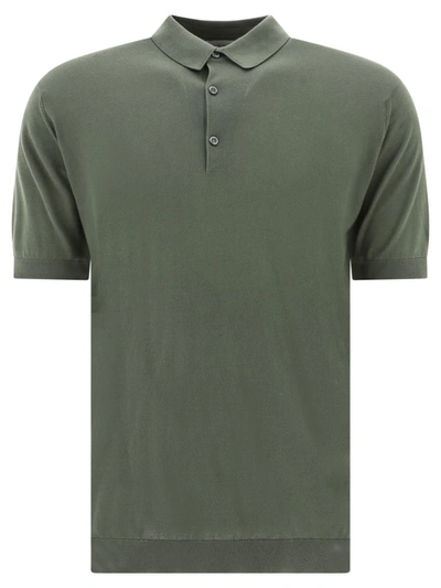 Shop John Smedley "adrian" Polo Shirt In Green