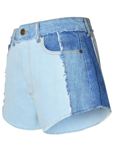 Shop Chiara Ferragni Denim Buttoned Shorts In Indigo