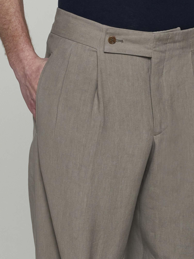 Shop Giorgio Armani Wrap Straight Trousers In U6eq