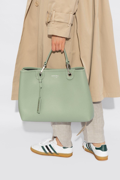 Shop Emporio Armani Shopper Bag In Salvia/urban Chic