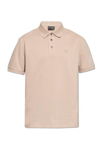 Shop Emporio Armani Polo Shirt With Logo In Corda