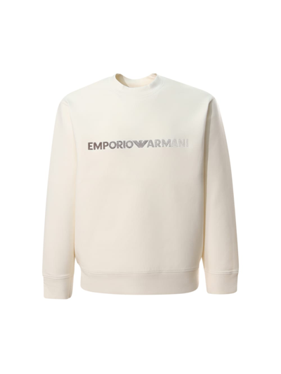 Shop Emporio Armani Sweatshirt In Drawingvanilla