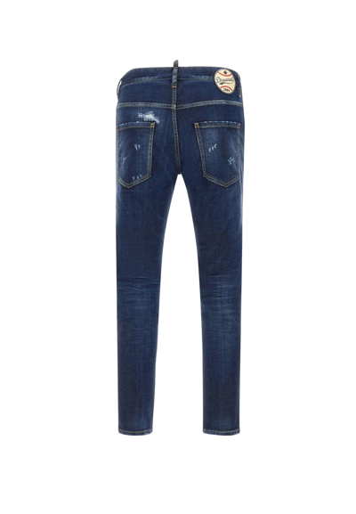 Shop Dsquared2 Skater Jean Jeans In Navy Blue