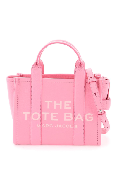 Shop Marc Jacobs The Leather Small Tote Bag In Petal Pink