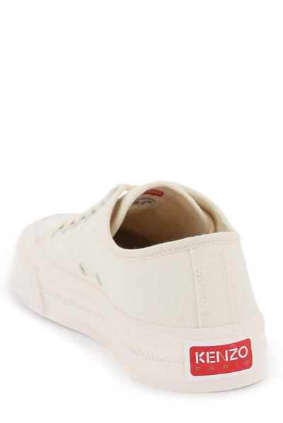 Shop Kenzo School Low-top Sneakers In Bianco