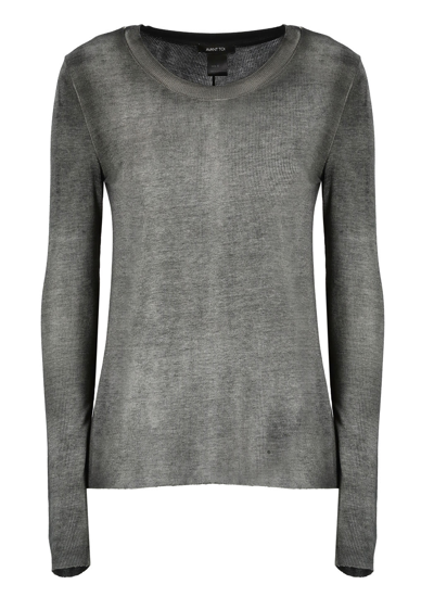 Shop Avant Toi Silk Blend Sweater In Grigio