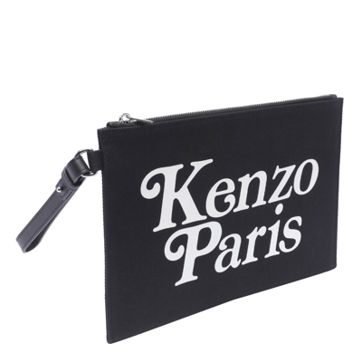 Shop Kenzo Utility Pochette In Nero