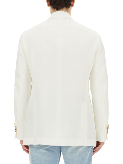 Shop Brunello Cucinelli Double-breasted Jacket In Bianco