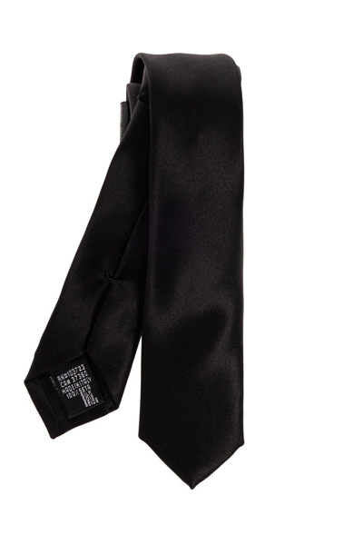 Shop Emporio Armani Silk Tie In Nero