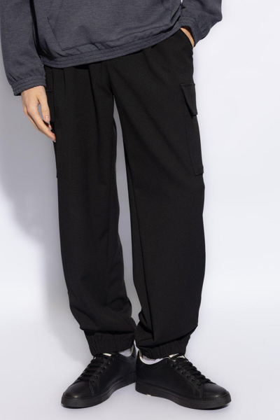 Shop Emporio Armani Trousers With Pockets In Nero