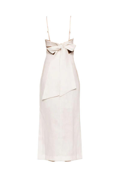 Shop Zimmermann Dress In Bianco