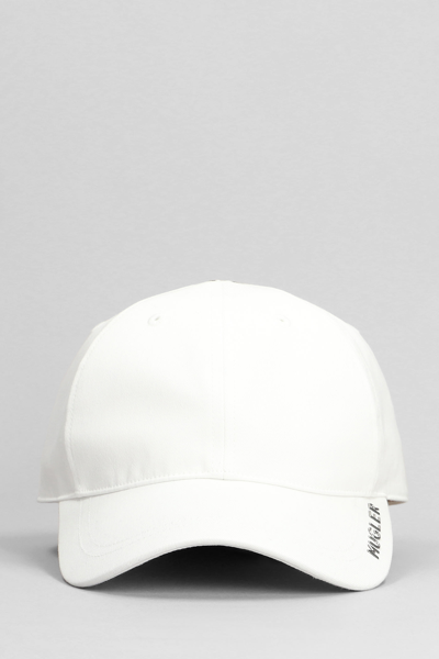 Shop Mugler Hats In White Cotton In Bianco